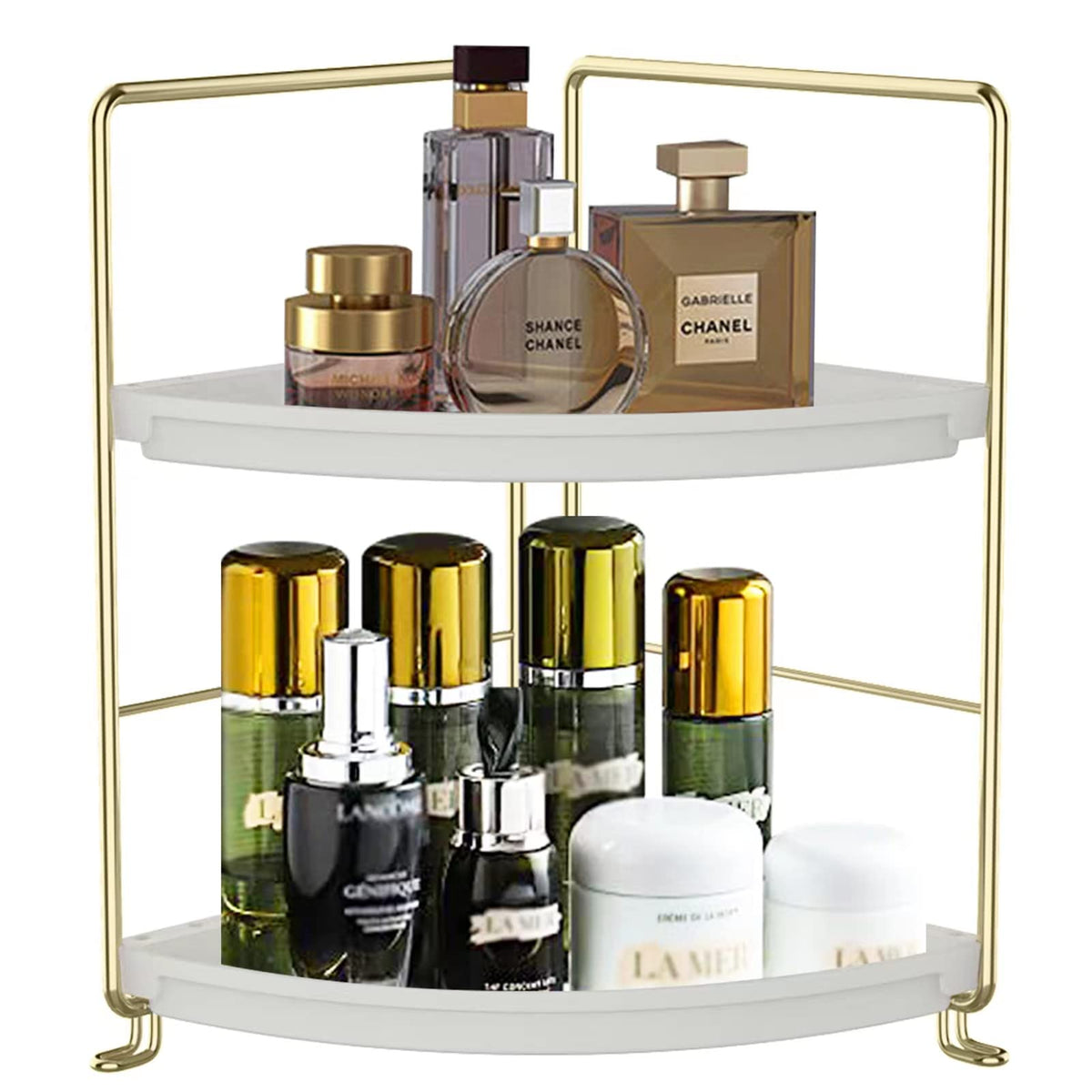 2-Tier Makeup Perfume Counter Organizer, Bathroom Corner - Image 1