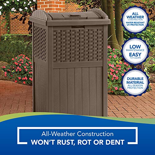 Suncast 73-Gallon Medium Deck Box and 33 Gallon Hideaway Can - Image 8