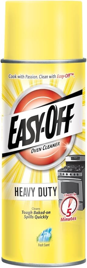 Easy Off Heavy Duty Oven Cleaner, Destroys Tough Burnt on Food and Grease, Fresh Scent, 14.5 oz Can