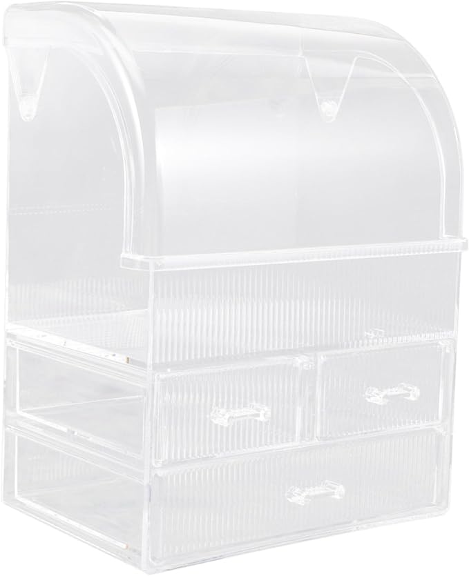 PartyKindom Cosmetic Organizer Drawers Box Desktop Cosmetic Organizer Makeup Desk Large Capacity Storage Bin