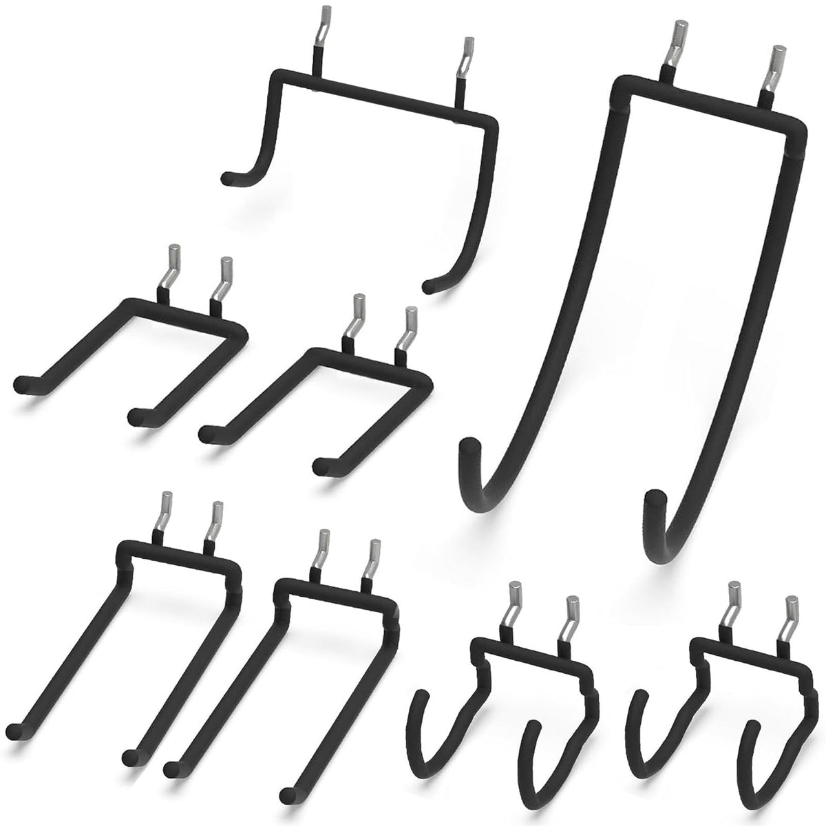 8PCS Garage Storage Hooks Set, Heavy Duty Steel Utility Hooks - Image 1