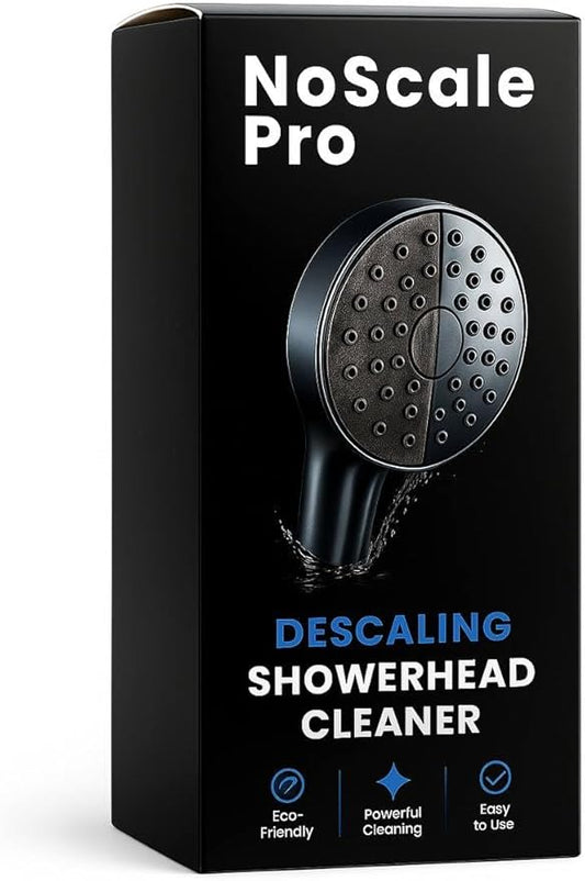 Shower Head Descaling Kit – Cleaner for Shower Heads Only – Removes Limescale, Calcium & Hard Water Deposits – Eco-Friendly Vinegar & Citric Acid Formula with Tools – Made in USA
