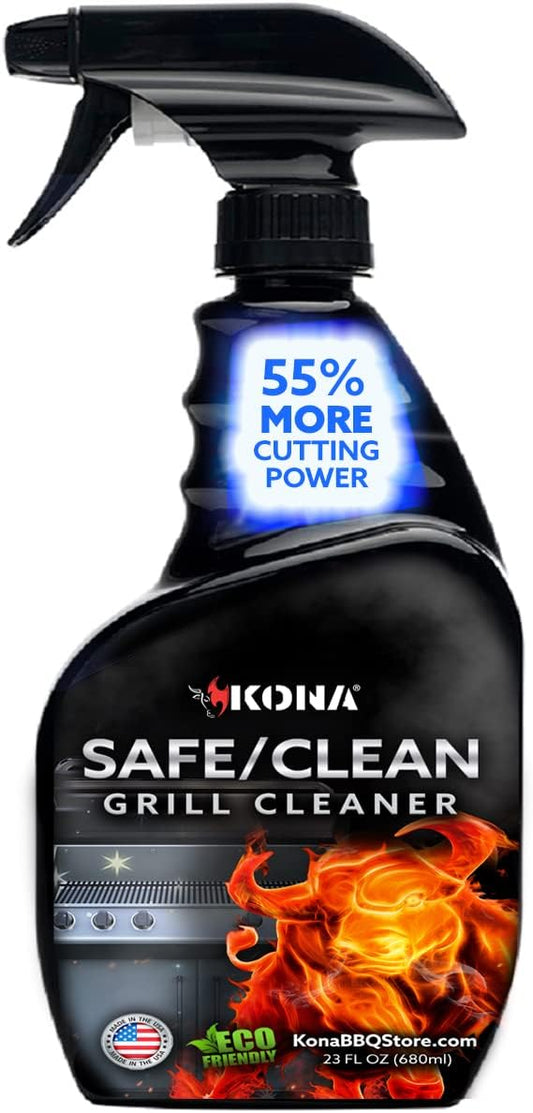 Kona Professional Grade Grill Cleaner for Outdoor BBQ – Heavy Duty, Non-Toxic, Fume-Free Kitchen Degreaser Spray, Eco-Friendly BBQ Degreaser – 23oz
