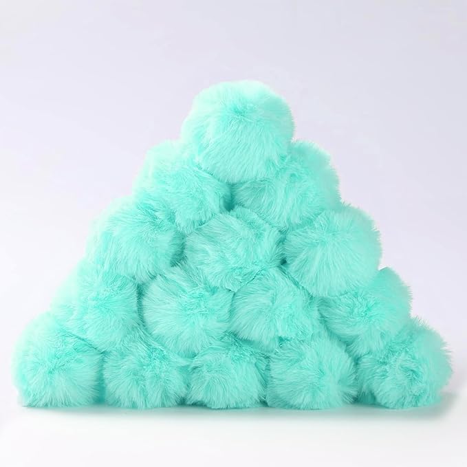 MIUPOO Craft Pom Pom Balls,Large Poms Costume Accessory, Pom pom Balls for Arts and DIY Creative Crafts Decorations,3 Inches,20 Pieces,Lake Blue.