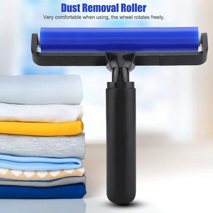 Silicone Manual Roller Anti Static Cleaner Tool, Under The Action of Static Electricity, Small Impurities Will be Adsorbed on The Drum