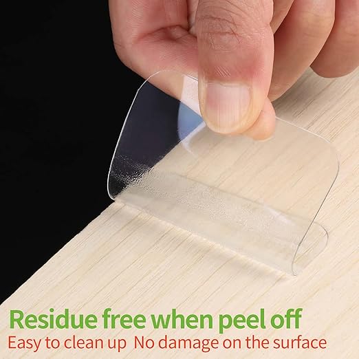 Double Sided Mounting Tape Squares -Pack of 80, 2-3/8" Strong Adhesive Pad for Walls, Double Stick Pad Waterproof Removable, Sticky Nano Gel Pads,Clear Industrial Double Tape,（ 60mm ）