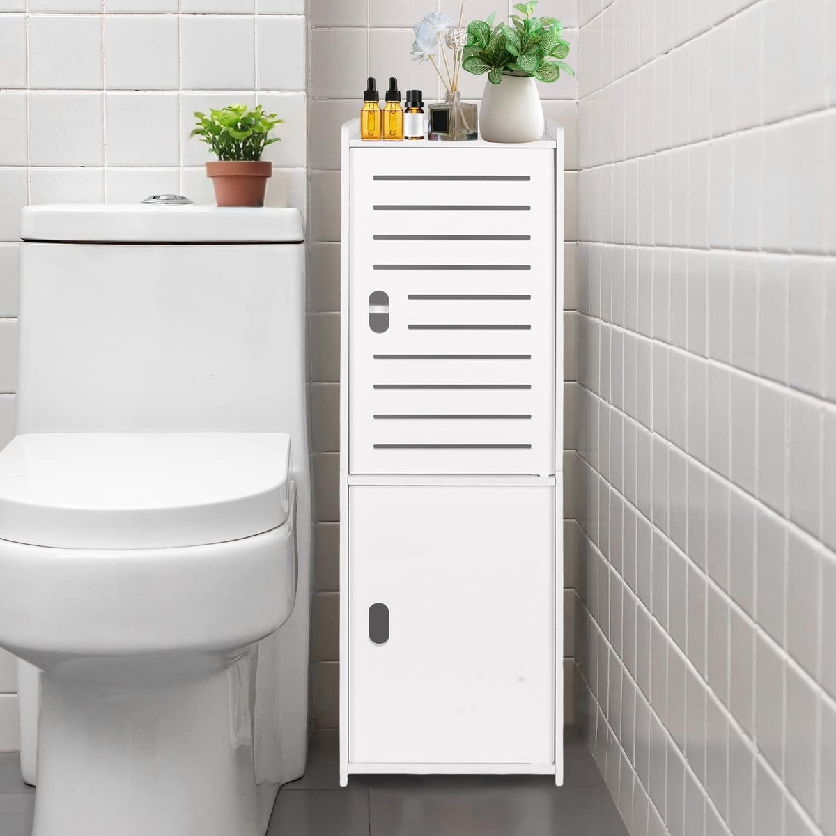 LuiceABC Toilet Paper Storage Holder, Slim Bathroom - Image 1