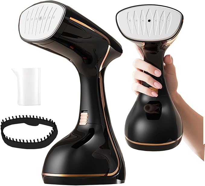 Handheld Clothing Steamer, 1430W High-Power 320ml Large Capacity Clothing Wrinkle Remover, 20s Fast Preheating Multifunctional Iron with A Maximum Steam Flow Rate of 0.74oz/min (Black)