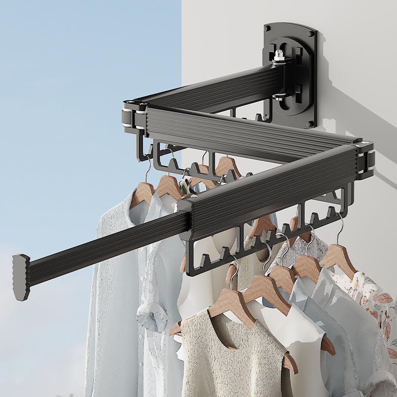 Mounted Wall Drying Rack, Laundry Hanger Dryer Rack - Image 3