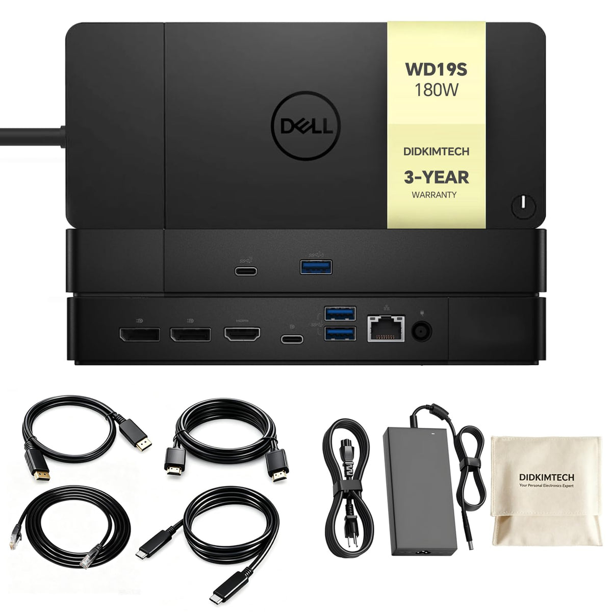 WD19S Dell Docking Station Dual Monitor, Dock Station with 180W - Image 1