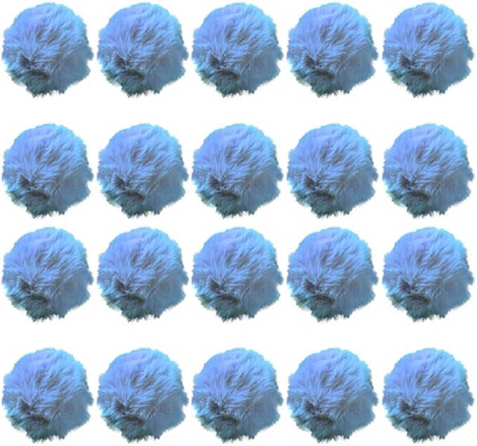 Craft Pom Pom Balls,Large Pink Poms Costume Accessory, Pom pom Balls for Arts and DIY Creative Crafts Decorations,Blue,3 Inches,20 Pieces.