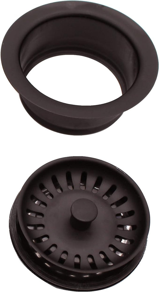 Westbrass A2089SEV-12 3-1/2" Kitchen Sink Waste Disposal Drain Flange and Basket Strainer, Oil Rubbed Bronze
