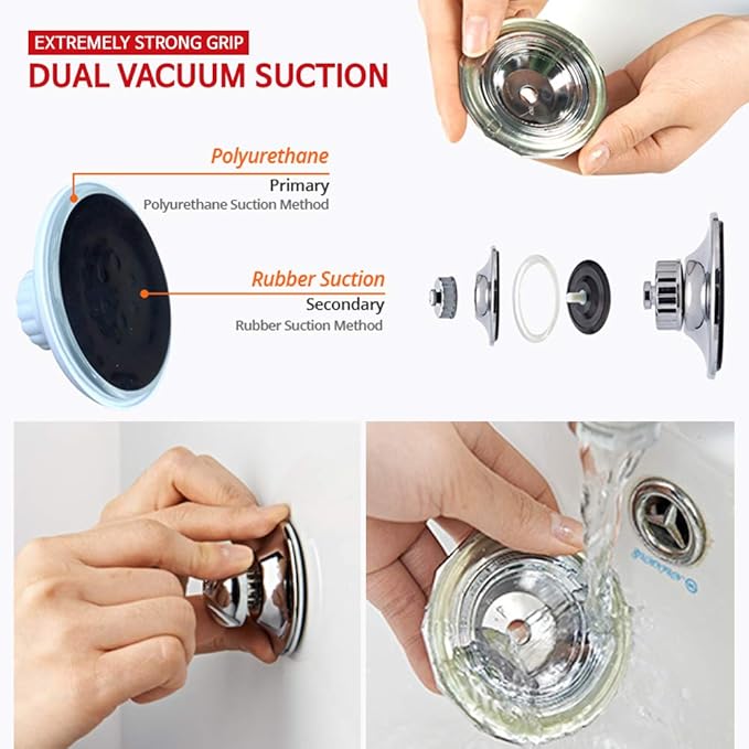 Bath Beyond Suction Cup Hooks (2Pack) - Powerful Vacuum Suction Cup Hooks Utensil Hanger Organizer No Drill Heavy Duty Organizer for Multi Purpose Kitchen, Bathroom, Restroom, Shower