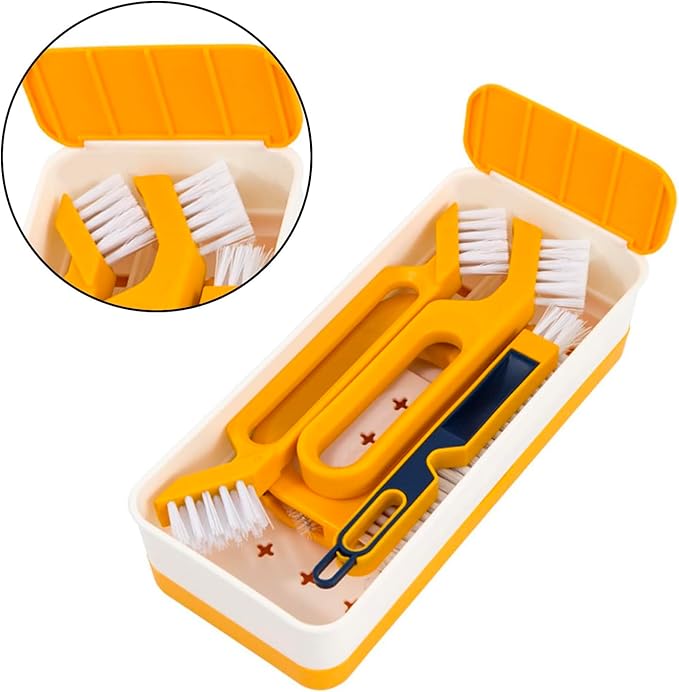 Gap Cleaning Brush Set Multifunction Groove Gap Cleaner Brush Handheld Household for Household Stoves Wall Corners Window Slots Cleaning Brushes Hard Bristles (Gap Brush Set)