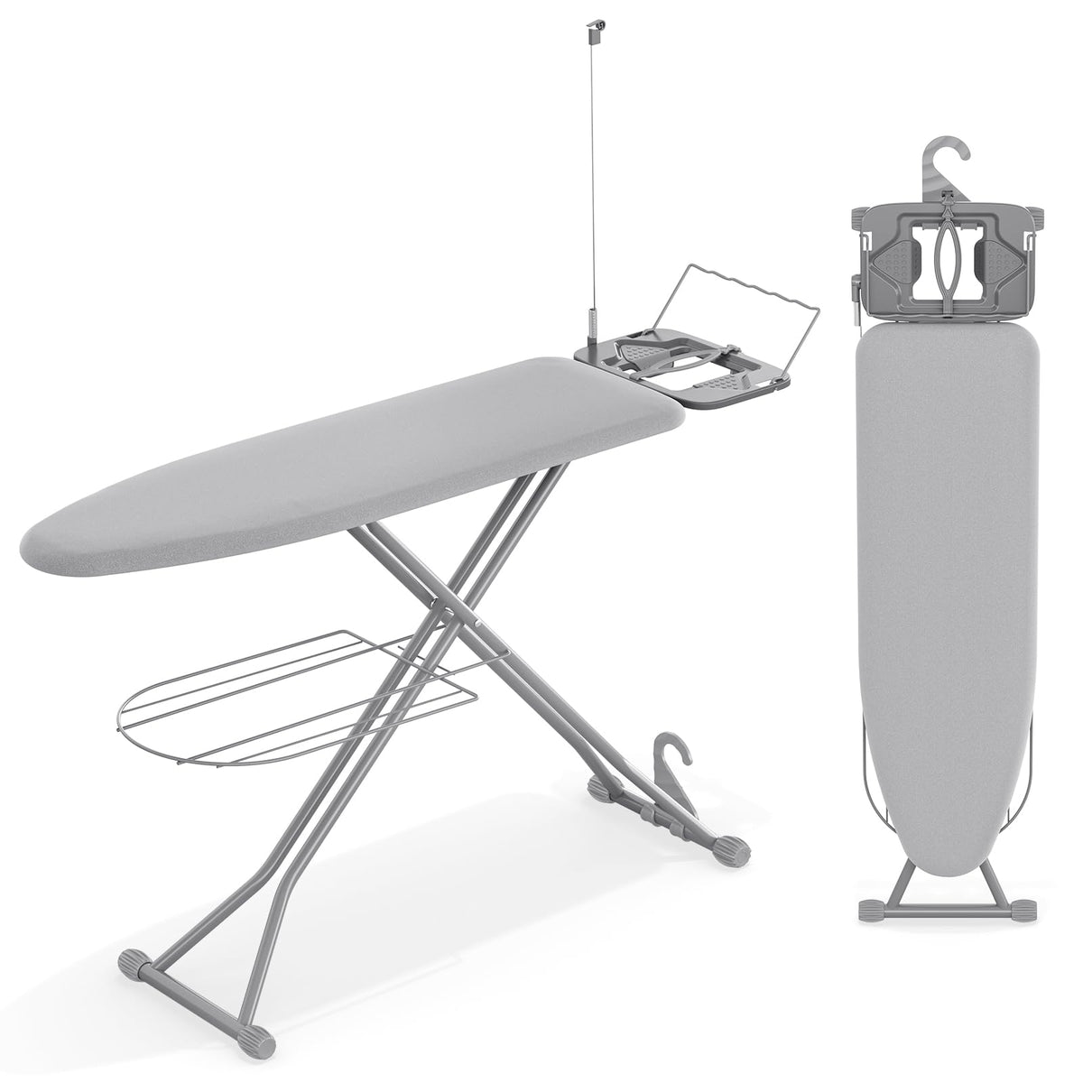 Multi Functional Ironing Board with Clothes Shelf and Cord Holder - Image 1