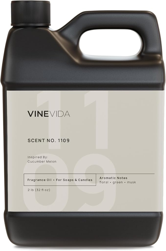 VINEVIDA [32oz] Cucumber Melon Fragrance Oil for Candle Making - Made in USA Scents for Soap Making - Natural Candle Fragrance Oil