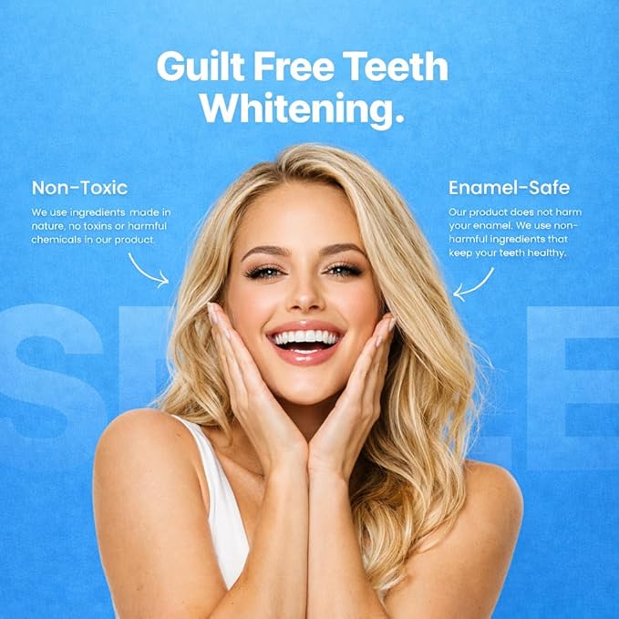 Jumu’ah Teeth Whitening Pens, Certified Non-Toxic, Enamel Safe - NO Sensitivity - Oral Care Teeth Whitener Pen, Vegan & Gentle on Teeth Professional Stain Removal (Pack of 3)
