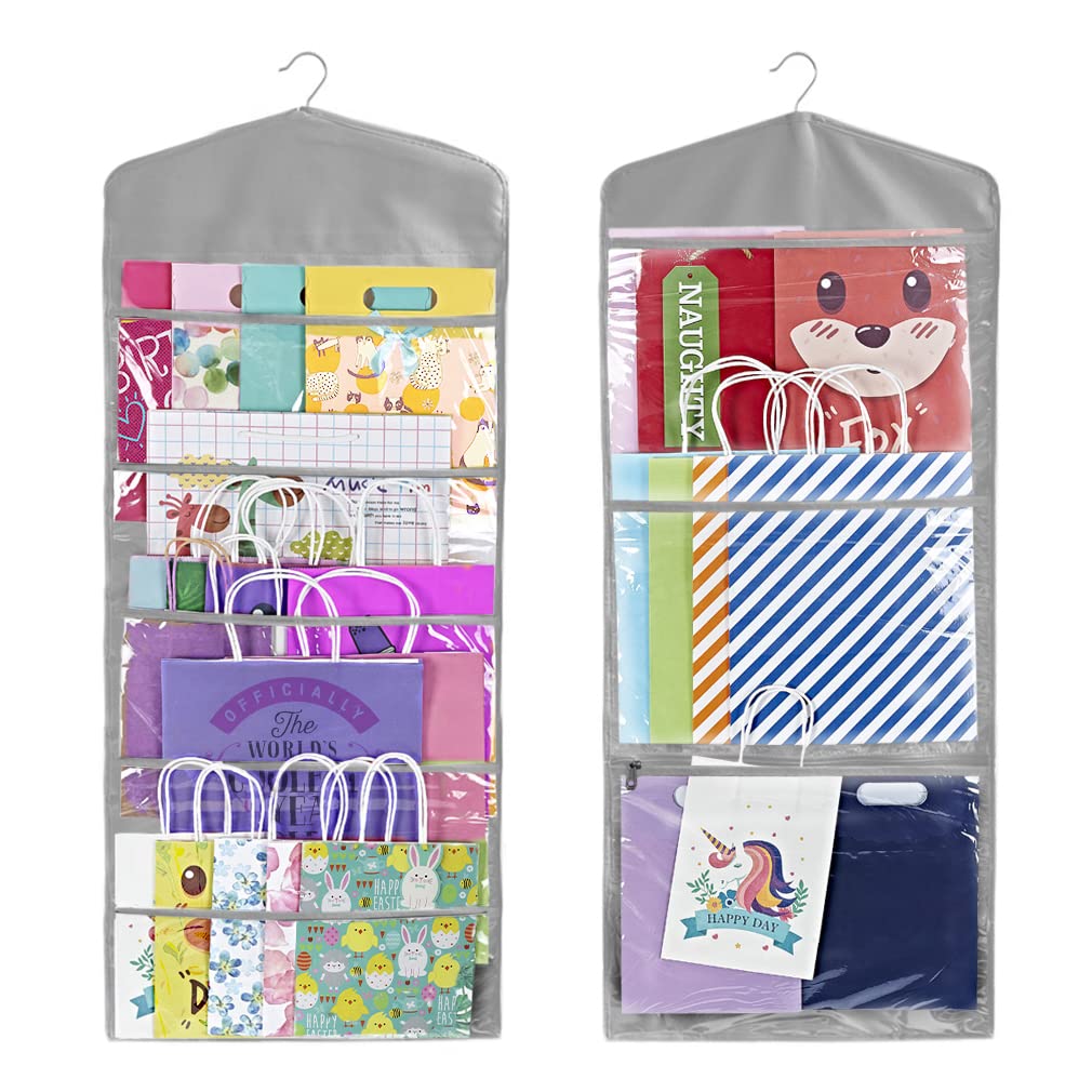 Gift Bag and Tissue Paper Storage, Hanging Organizer - Image 1