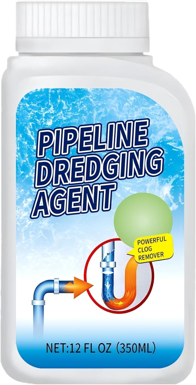 Powerful Pipe Dredging Agent - Professional Strength Drain Clog Remover, Fast-Acting Pipeline Dredging Agent for Kitchen Sinks, Bathroom Drains, Tubs & Toilets