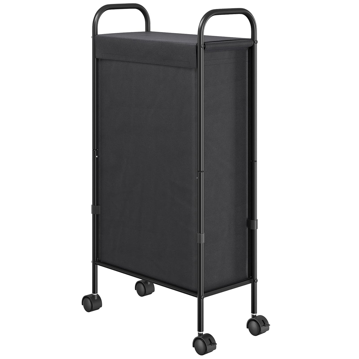 ELYKEN Slim Laundry Hamper with Lid & Wheels, 50L Rolling Laundry - Image 1