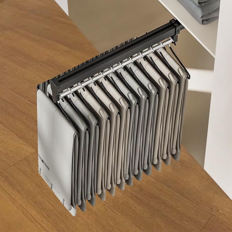 Extendable Pull-Out Closet Valet Rod, Pull Out Clothes - Image 1