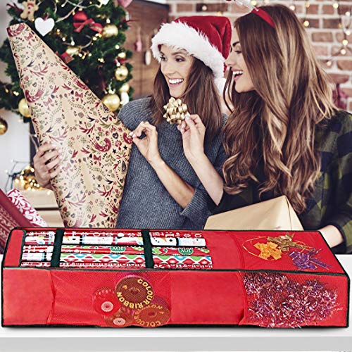 ProPik Hanging Gift Wrap Organizer, Wrapping Paper Storage Bag - Image 6
