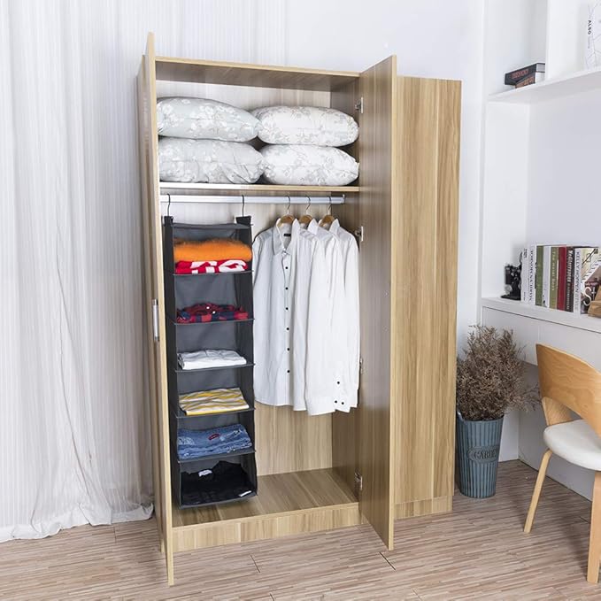 MAX Houser Hanging Closet Organizer, Hanging Sweater Organizer,Foldable Hanging Shelves for Closet