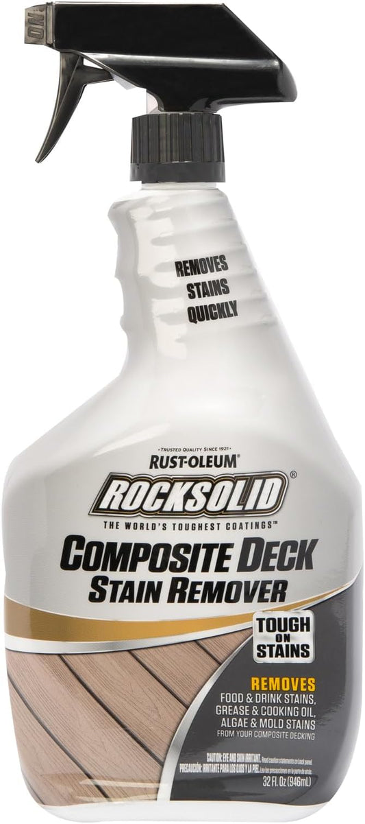 Rust-Oleum 350551 RockSolid Composite Deck Stain Remover, 32 Ounce