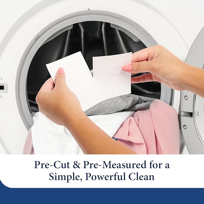 Cosy House Collection Laundry Detergent Sheets – Fresh Scent, 30 Sheets for 60 Loads, Travel-Friendly & Liquidless Technology, Powerful Cleaning