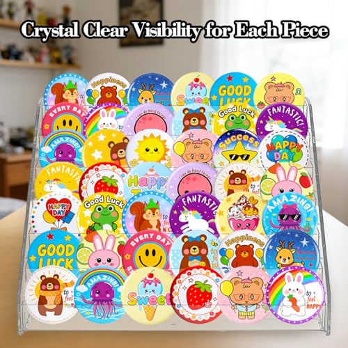 4 Pack 7 Tier Clear Acrylic Display Stand with Fence | All Products - Image 6