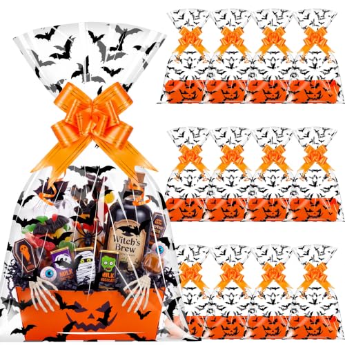 Maitys 12 Sets Halloween Empty Gift Baskets Bulk with Bat - Image 2