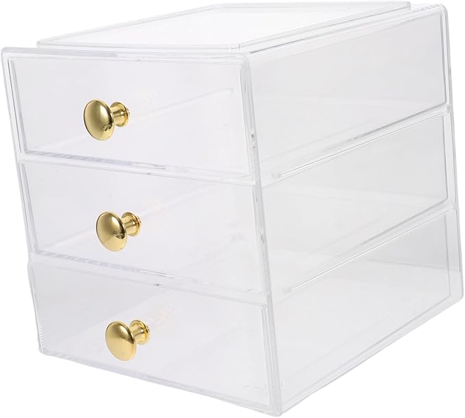 Storage Box Drawer Organizer Desktop Makeup Organizer Desk Storage Box Minimalist Design Easy to Clean Sturdy Material
