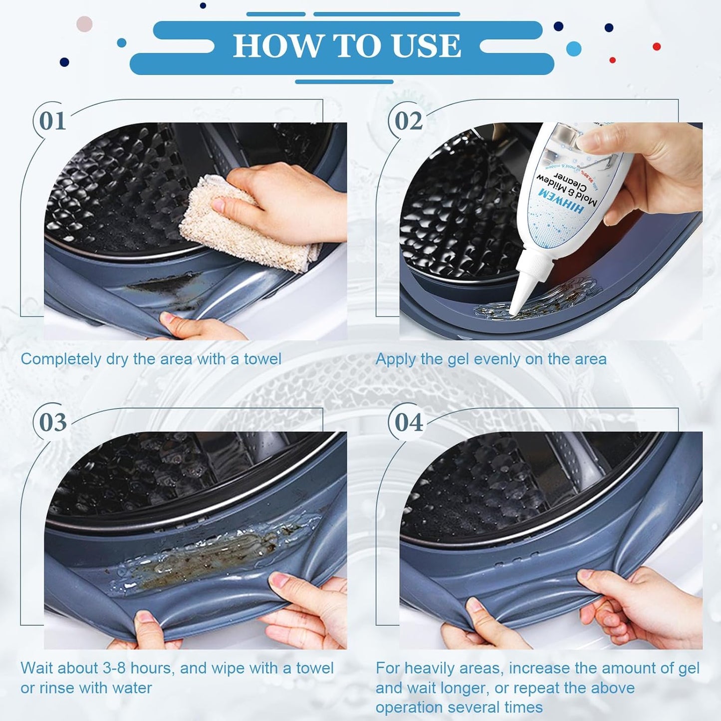 Mold & Mildew Remover Gel – Grout, Sink & Shower Stain Cleaner (8 oz) | Fixory911