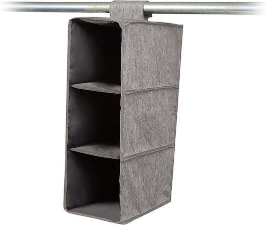 Covermates Keepsakes Hanging Shoe Organizer - Heavy Duty Material, Sturdy Interior Shelves - Closet Storage, Grey Heather