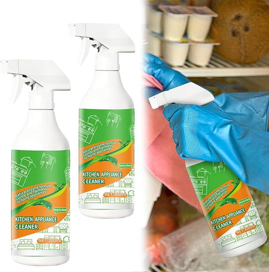 Natural Enzyme Multi-Purpose Cleaner, Heavy Duty Degreaser for Kitchen Appliances, Oven, Stove, Range Hood, All Household Surfaces, Easy Cleaning (2pc)
