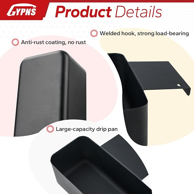Grease Catcher with Cup Liners for Blackstone Accessories, Drip Pans Replacement Parts Compatible with Blackstone Griddles 28 & 36 Inch