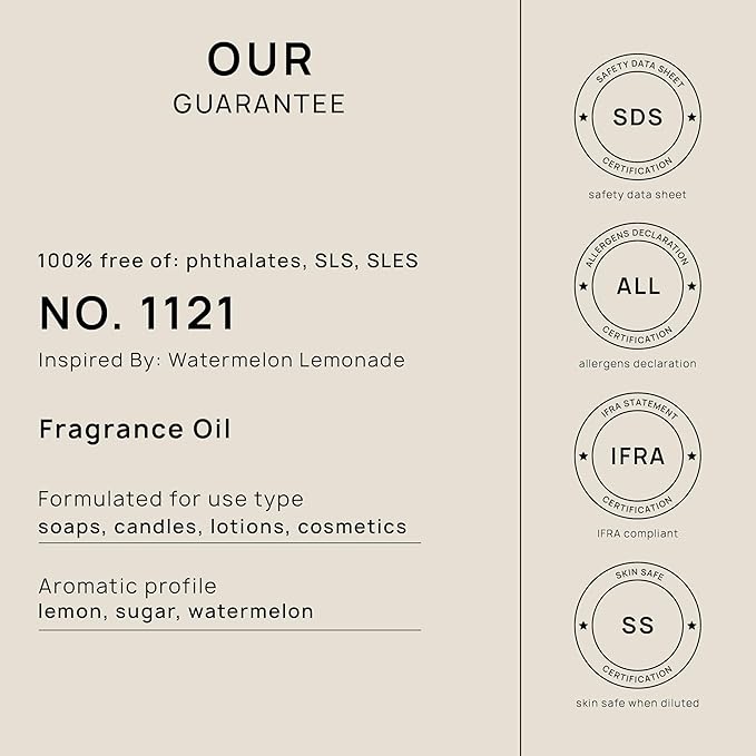 VINEVIDA [16oz] Watermelon Lemonade Fragrance Oil for Candle Making and Soap Making - Premium Candle Scents for Soy Candles