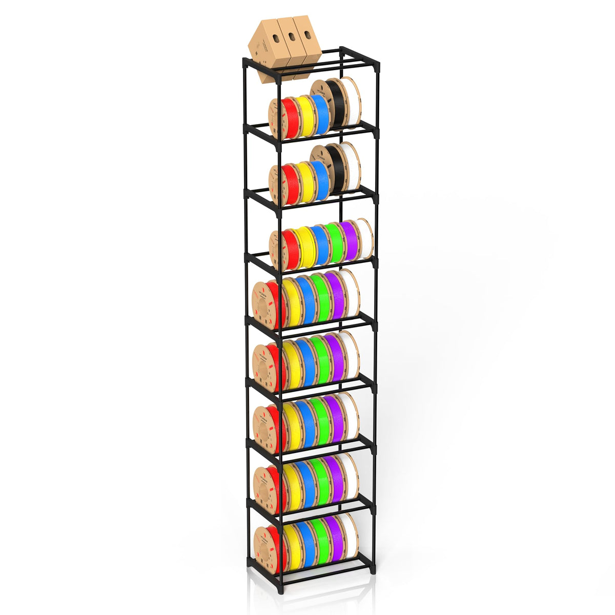 9-Tier 3D Printer Filament Storage Rack with Anti-Tipping - Image 1