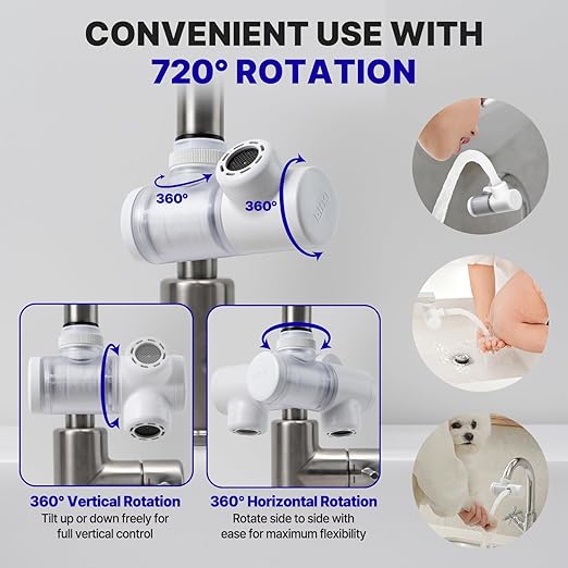Duri Sink Faucet Refill Filter Crafted with Korea’s Beauty Wisdom – Pure Carbon Filters for Bathroom & Kitchen, Carbon Composite, Refill Filter x 6pc (JNE450-FLT-6PC)