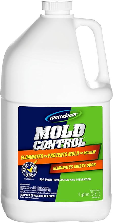 Concrobium Mold Control, 1 Gallon Refill, Eliminates and Prevents Mold, EPA Registered, Bleach Free, Odorless, VOC Free, For Indoor and Outdoor Surfaces