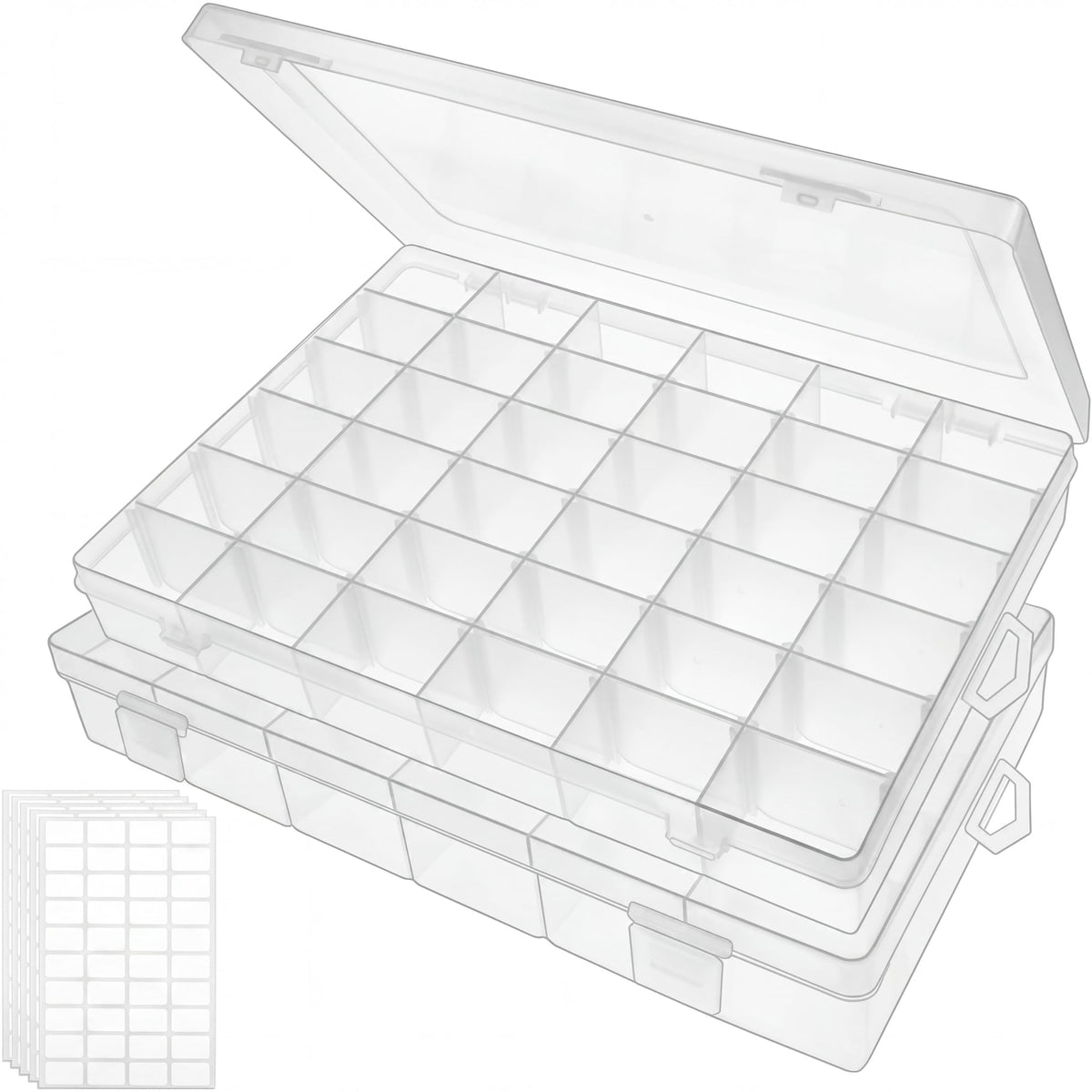 Bead Organizer Storage 2 Pack 36 Grid Jewelry Tackle Craft - Image 1