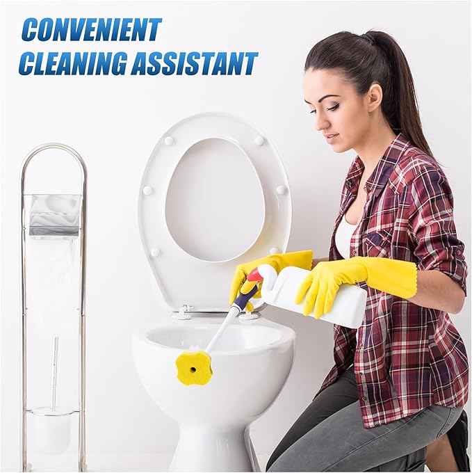 100PCS Toilet Bowl Wand Refills, Replacement Heads for Bathroom Washroom Cleaning Pads, Disposable Toilet Brush Refills Compatible with Household Brushes Scrubbers Cleaning Refill Lemon Fresh
