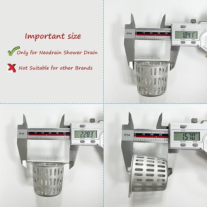 Neodrain Shower Drain Hair Catcher Hair and Debris Strainer only for Neodrain Shower Drains,Hair Trap, Hair Filter with Lifting Hook Key