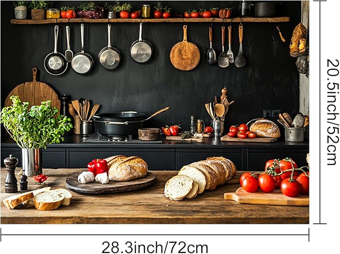 Stove Top Covers for Electric Pad 28 x 20 inches Rustic Kitchen Scene Kitchen Decorations Coffee Bar Mats for Coffee Maker Machine Stove Top Covers