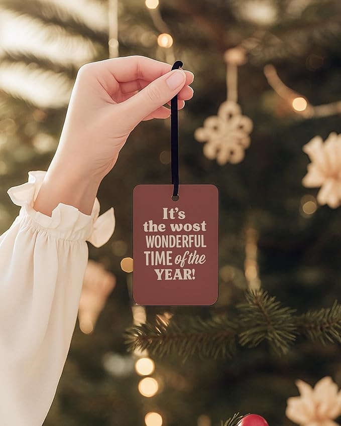 Boho Christmas Car Air Freshener 4 Pcs, Coquette Mistletoe Xmas Tree Reindeer Hanging Air Freshener for Cars Closet Drawer Books, Christmas Car Accessories Mirror Decor for Women Girls