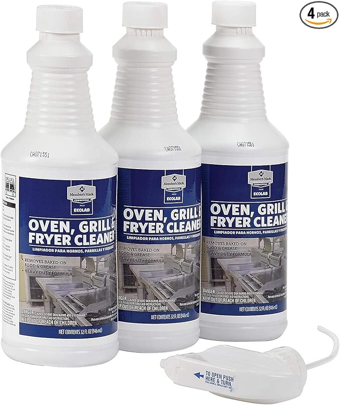 3 Pack NESTIVA Grill, Oven and Fryer Cleaner 32 OZ Comes with a NESTIVA Sink Strainer.