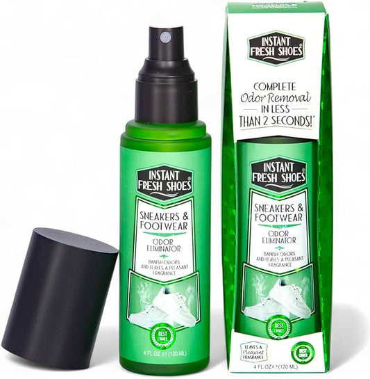 Shoe Deodorizer & Foot Odor Elimination Spray - Instant Shoe Smell Remover for Sneakers, Cleats, Boots, All Footwear, Gym Bags & Sports Equipment - Fresh Lavender Scent - 4 fl oz.