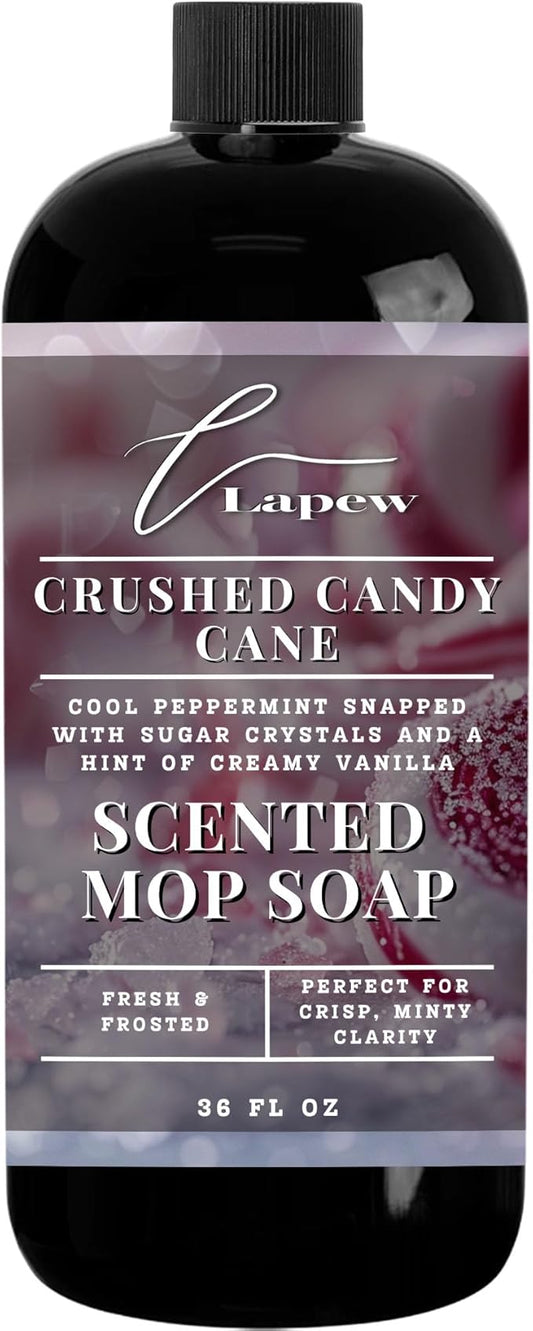Lapew Crushed Candy Cane Scented Mop Soap - Luxury Floor Cleaner Concentrate for Mopping Tile, Laminate, Vinyl & Hardwood | Streak-Free, Low-Foam | 36 oz