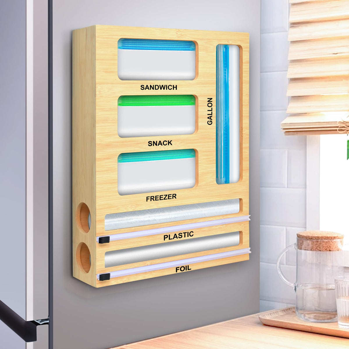 MSJGA Magnetic Food Bag Storage Organizer for Drawer | All Products - Image 1