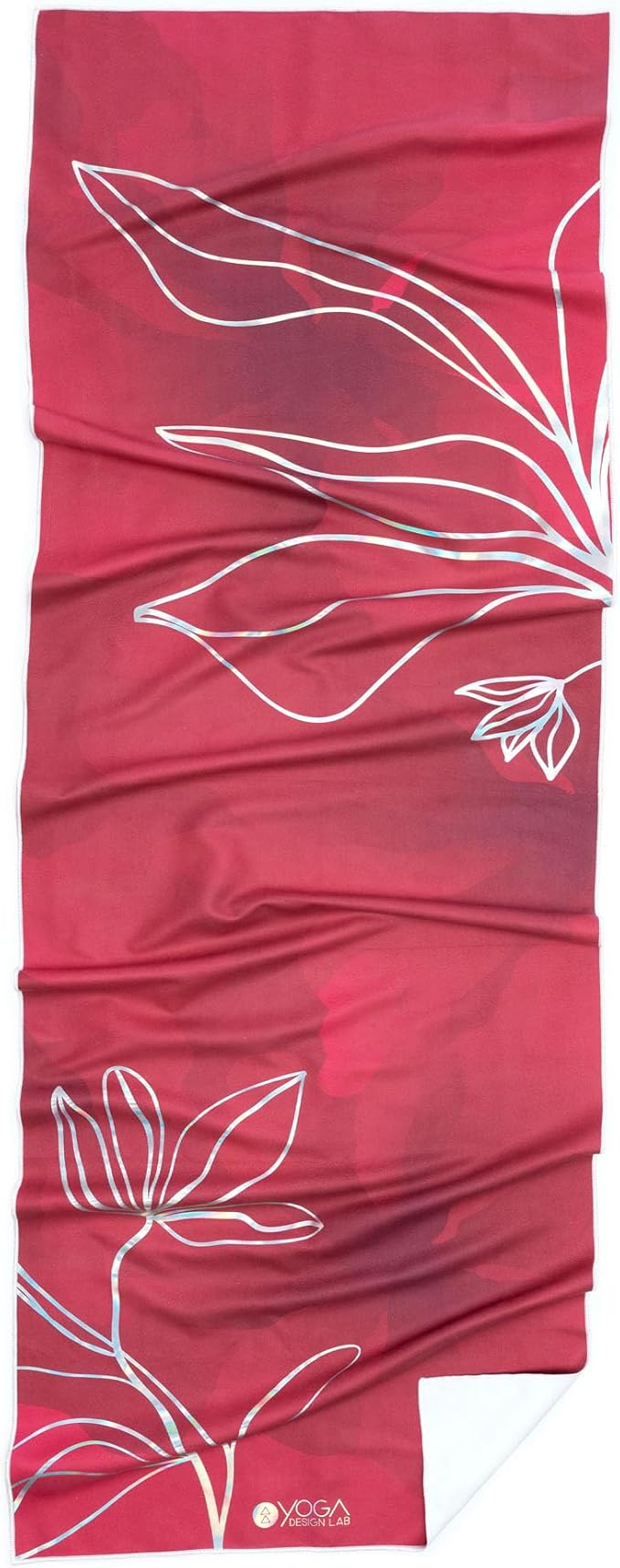 yogadesignlab Yoga Towel, Microfiber Yoga Rug, Yoga Mat Size (Iris)